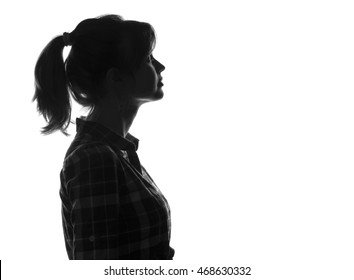 Woman Silhouette Portrait Images Stock Photos Vectors