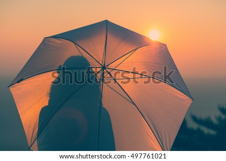 Similar – Image, Stock Photo People watching the sunset