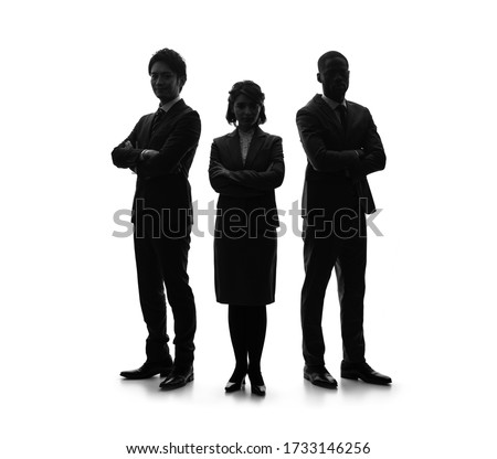 Silhouette of group of businessperson. Partner of business.