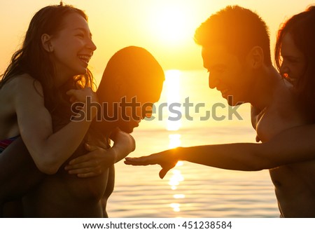 Similar – Image, Stock Photo sundowner Nature Landscape