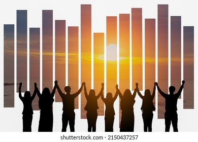 14,227 Silhouette Achievement Teamwork Images, Stock Photos & Vectors ...