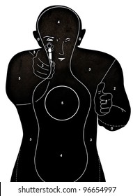 Silhouette Of Human As A Target