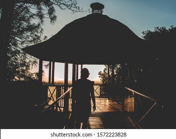 Silhouette At The Ipswich Lookout, Queensland.