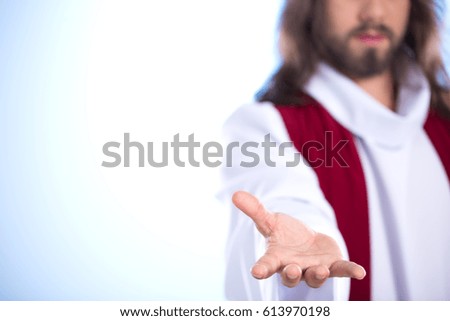 Similar – Image, Stock Photo Christ in Blue