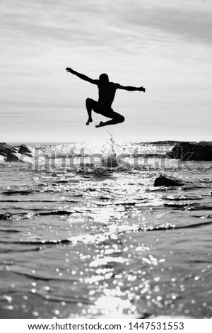 Image, Stock Photo breakwater Lifestyle Joy