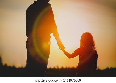 Father Daughter Silhouette Hd Stock Images Shutterstock