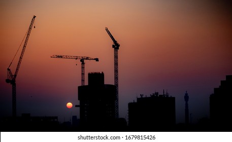 Silhouette London City Sky Line