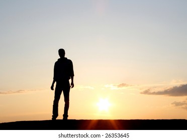 Silhouette Father Son Sunset Sky Stock Photo 162543602 | Shutterstock