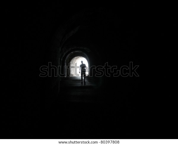 Silhouette Man Black Tunnel Stock Photo 80397808 | Shutterstock