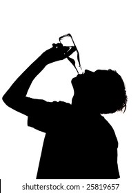 Silhouette Man Drinking Stock Photo 25819657 | Shutterstock