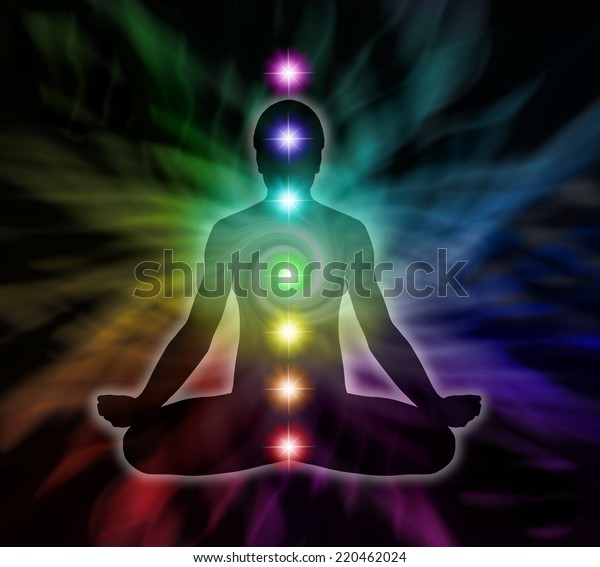Silhouette Man Lotus Meditation Position Seven Stock Photo (Edit Now ...