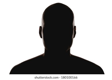 silhouette of the man on a white background - Powered by Shutterstock