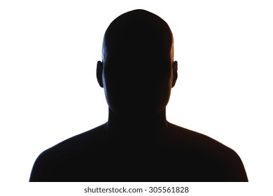 silhouette of the man on a white background - Powered by Shutterstock