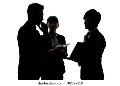 Silhouette of meeting of business persons. - Powered by Shutterstock