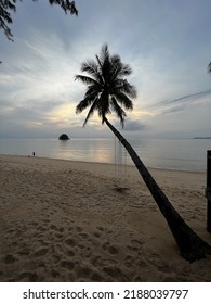 Silhouette moment during sunset at Tioman Island beach  - Shutterstock ID 2188039797