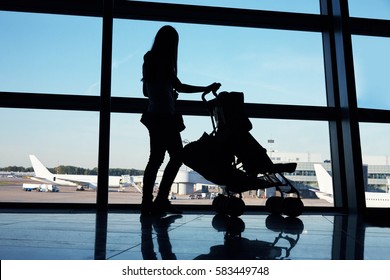 baby stroller at airport