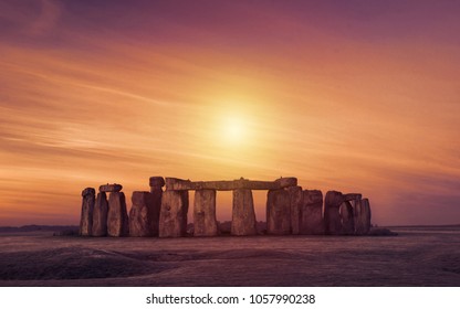 Silhouette over Stonehenge 