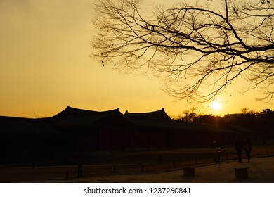 silhouette of palace