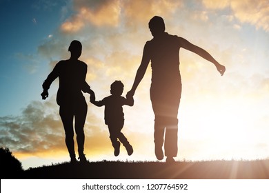 Parent Holding Child Silhouette Images Stock Photos Vectors Shutterstock