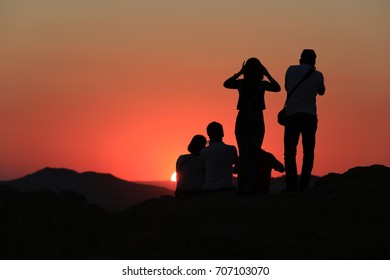 Silhouette People Sun Sunrise Stock Photo (Edit Now) 707103070