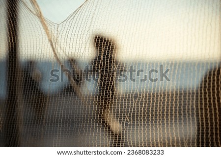 Similar – Construction worker on a construction site holds chain