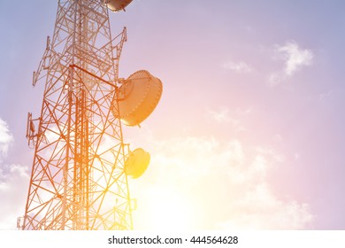Silhouette phone antenna - Shutterstock ID 444564628