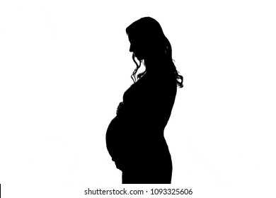 Pregnant Woman Silhouette Images Stock Photos Vectors Shutterstock