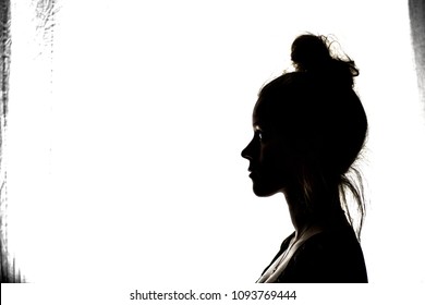 Silhouette Profile Of An Anonymous Woman