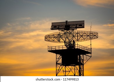 silhouette radar tower plane