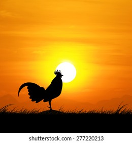 Rooster Sunset Images, Stock Photos & Vectors | Shutterstock