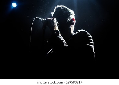 Silhouette Of Singer 