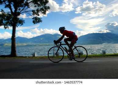 Silhouette Of Tour De Singkarak Drivers, West Sumatra Indonesia, June 1, 2009