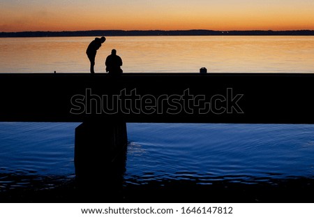 Similar – Image, Stock Photo pier Sea bridge Beach