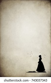 Silhouette Of Victorian Woman