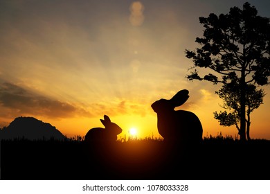 ウサギ シルエット Stock Photos Images Photography Shutterstock