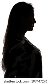 Silhouette Of A Woman - Isolated Photo Of A Woman