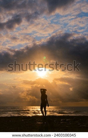 Similar – Image, Stock Photo Man against sea Ocean