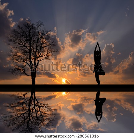 Similar – Schaukelstunde Himmel gelb