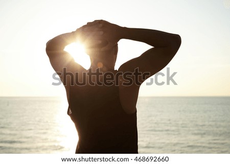 Similar – Image, Stock Photo Behind the horizon it goes on