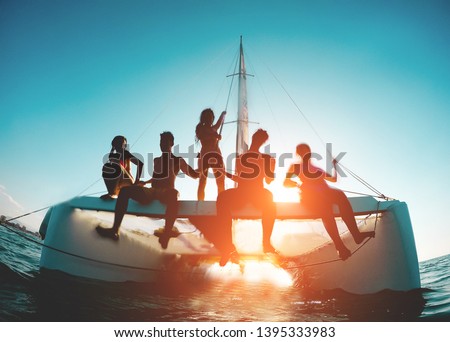 Similar – Image, Stock Photo Sailing ships on the Hanse Sail in Rostock