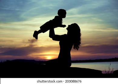 Father Son Playing Park Sunset Time Stock Photo (Edit Now) 534937255