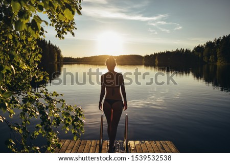 Similar – Image, Stock Photo Forest bath