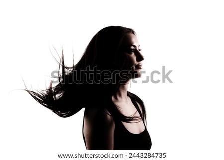 Similar – Image, Stock Photo sad girl looking down