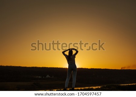 Similar – Foto Bild Hallig Gröde | Sonnenuntergang schauen