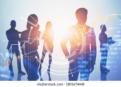 Silhouette View Business People Team Group Stock Photo 1922521241 ...