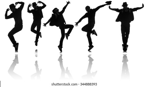 Silhouettes of dancers in dancing concept - Powered by Shutterstock