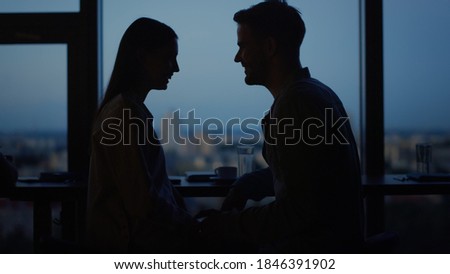 Similar – Image, Stock Photo Woman at dusk on the beach