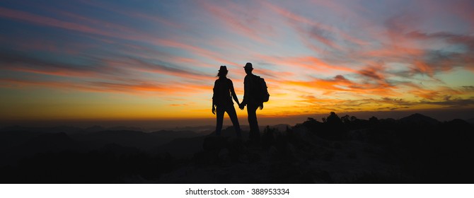 7,138 Hiking couple silhouette Images, Stock Photos & Vectors ...