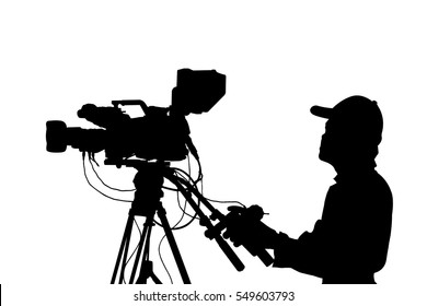 4,707 Video camera man silhouette Images, Stock Photos & Vectors ...