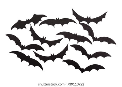 Bats Collection Isolated On White Stock Vector (Royalty Free ...